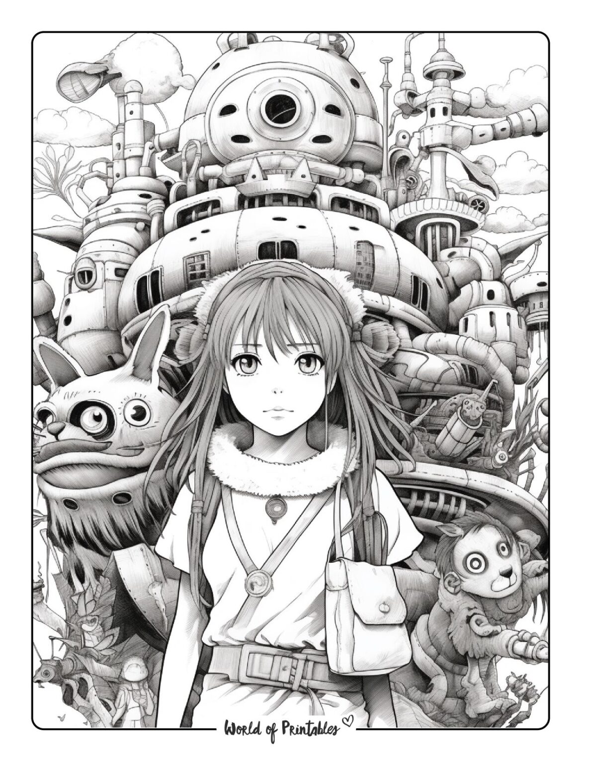 Anime Coloring Pages For Kids & Adults - World of Printables