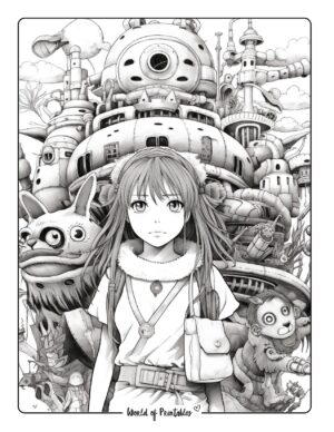 Anime Coloring Pages For Kids & Adults - World of Printables