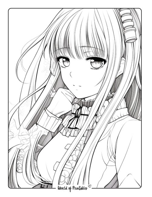 Anime Coloring Pages For Kids & Adults World of Printables