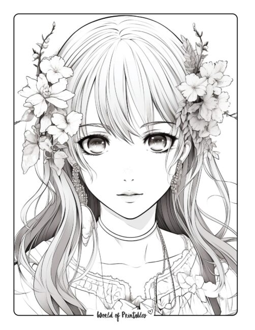 Anime Coloring Pages For Kids amp - Anime Coloring Pages 65 502x650 