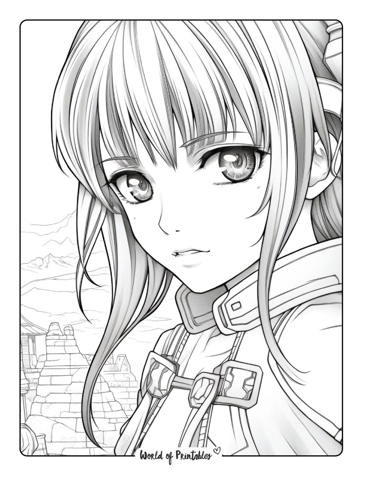 Anime Coloring Pages For Kids & Adults World of Printables