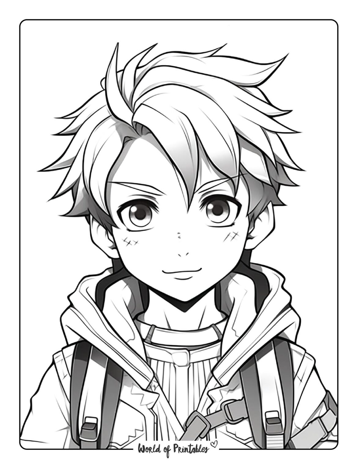 Anime Coloring Pages For Kids & Adults - World of Printables