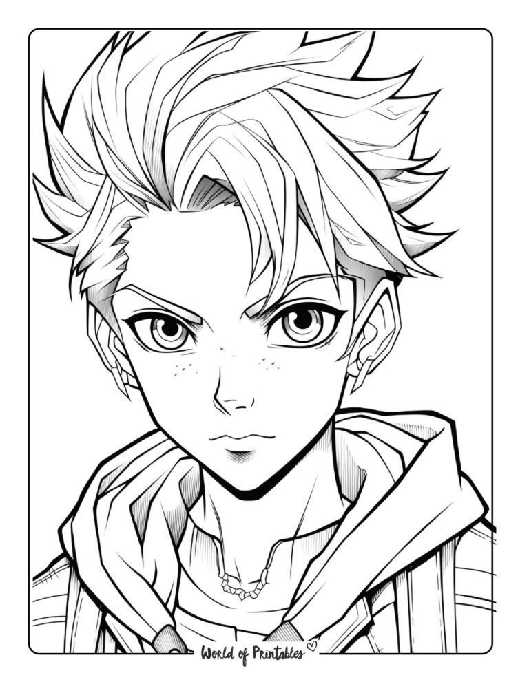Anime Coloring Pages For Kids & Adults World of Printables
