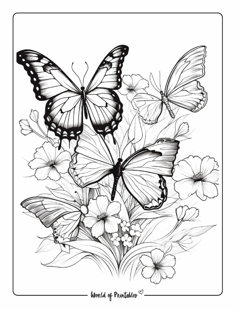 butterfly coloring page-03