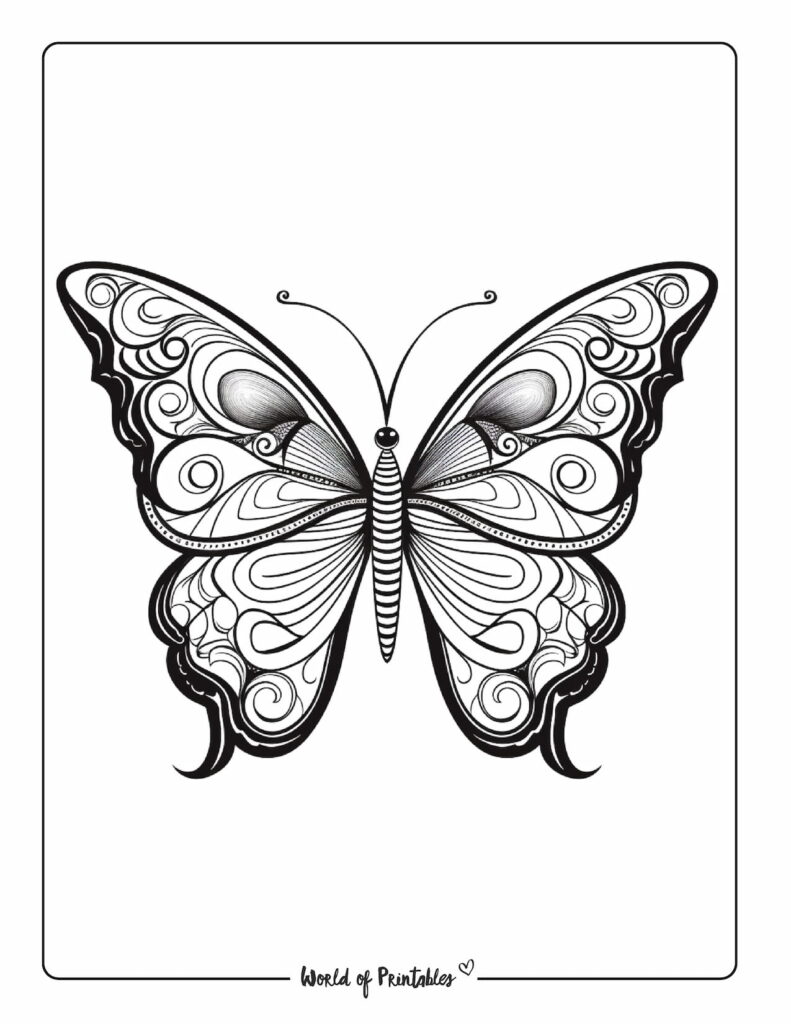 butterfly coloring page-09