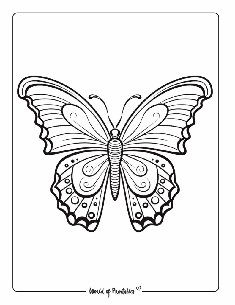 butterfly coloring page-19