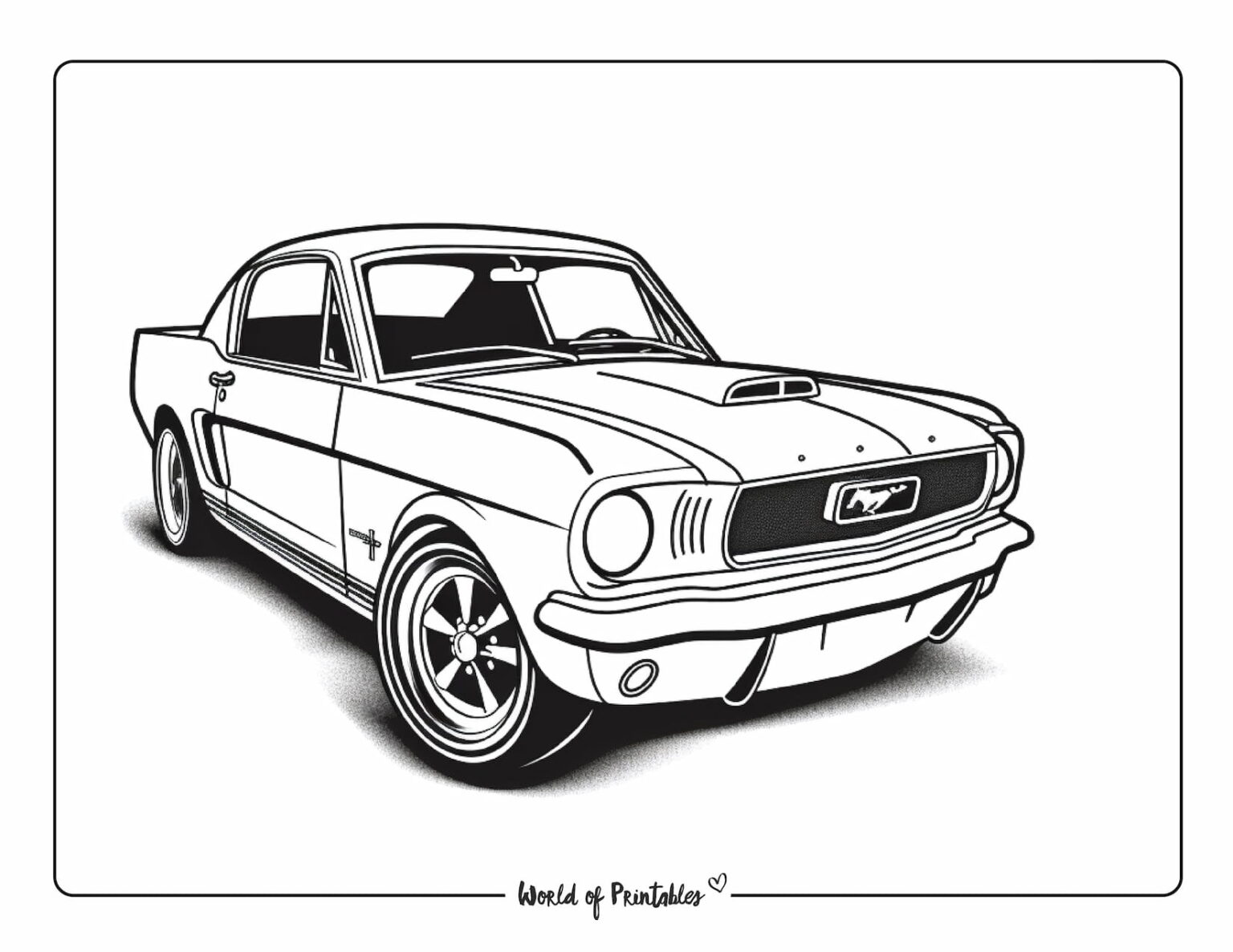Car Coloring Pages - World of Printables