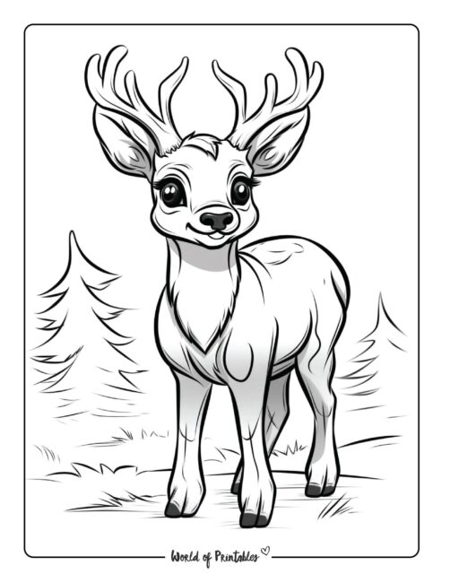 reindeer-christmas-coloring-page-christmas 3-13