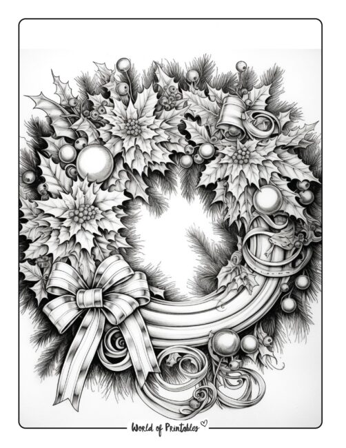 wreath-christmas-coloring-page-christmas 3-57