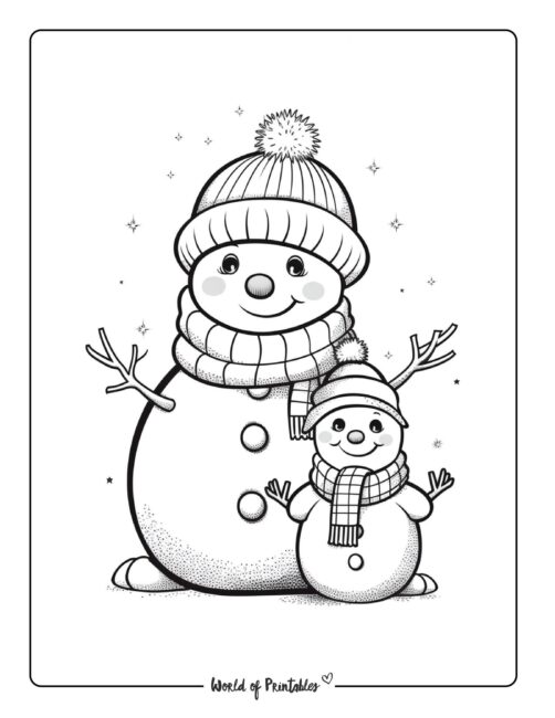 snowman-christmas-coloring-page-christmas 4-28