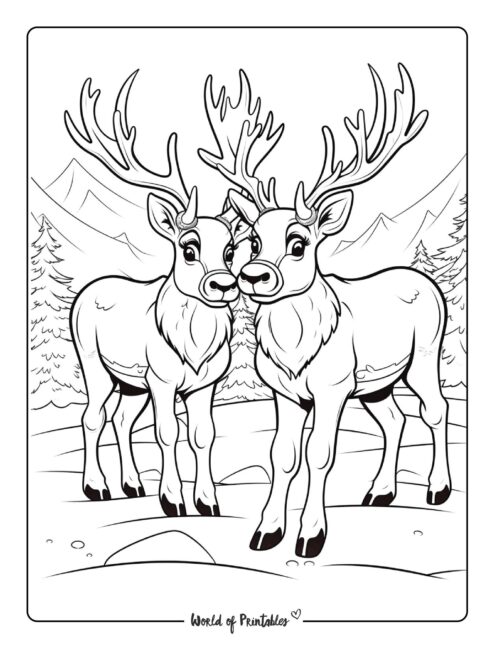 reindeers-christmas-coloring-page-christmas 4-40