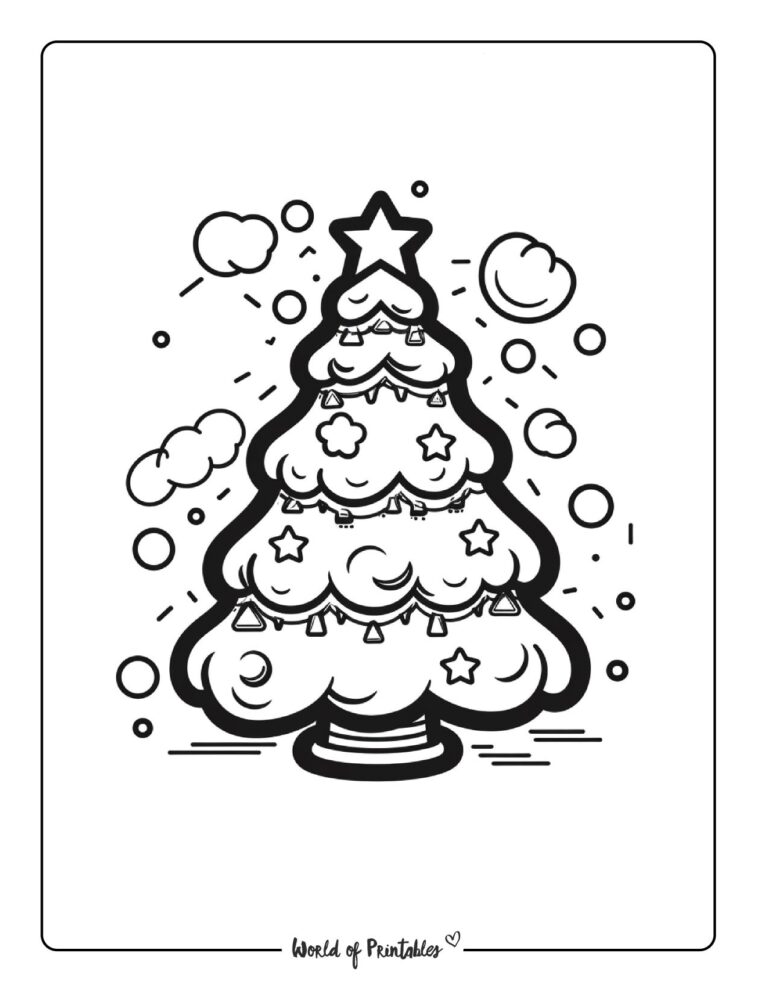 Christmas Tree Coloring Pages - World of Printables