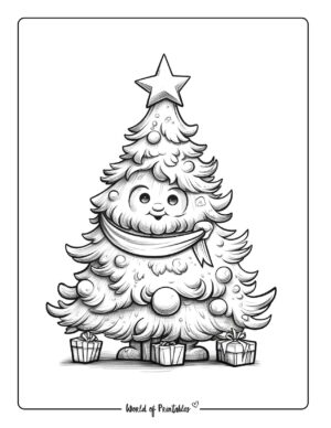 Christmas Tree Coloring Pages - World of Printables