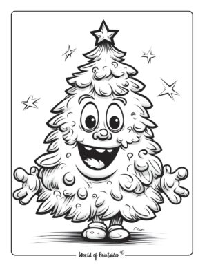 Christmas Tree Coloring Pages - World of Printables