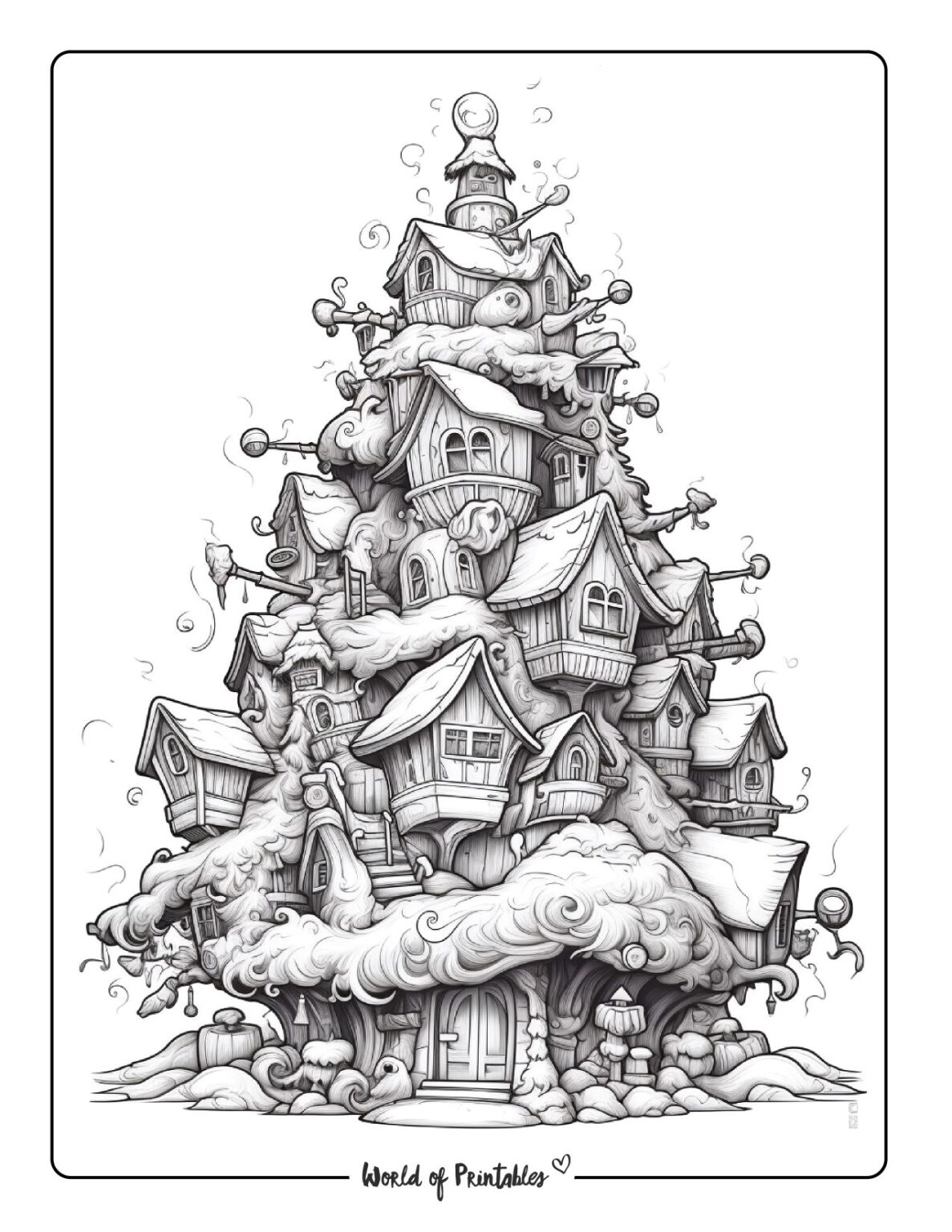 Christmas Tree Coloring Pages - World of Printables