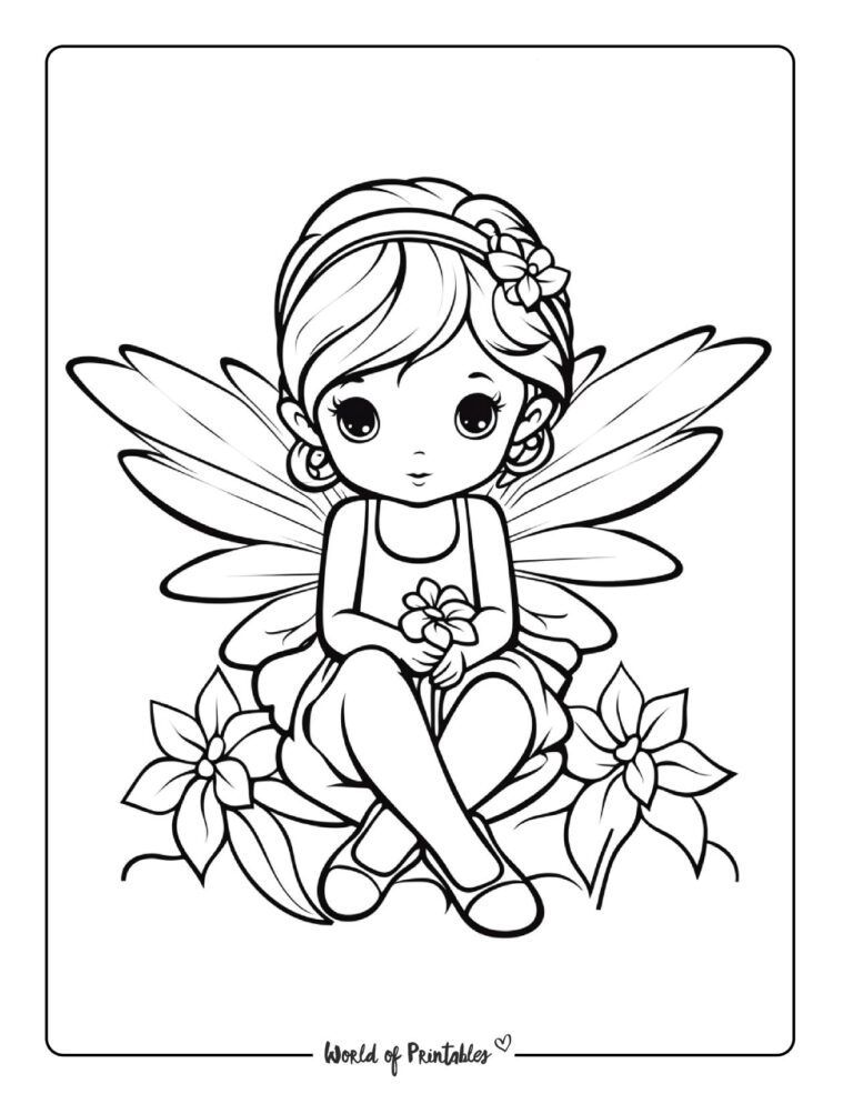 Fairy Coloring Pages For Kids & Adults - World of Printables