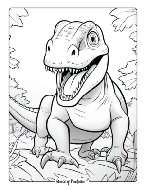 T Rex Coloring Pages - World of Printables