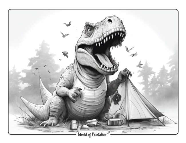 tyrannosaurus rex coloring page 1