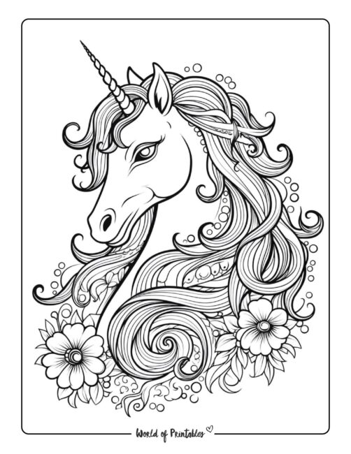 unicorn coloring page-118