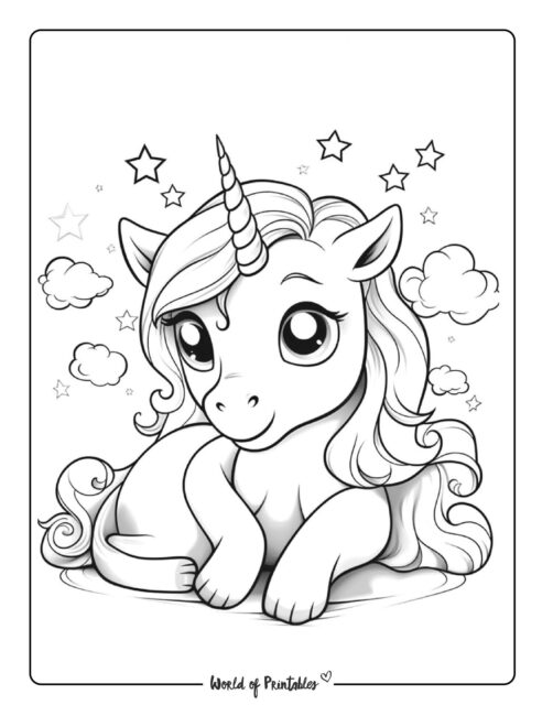 unicorn coloring page-12