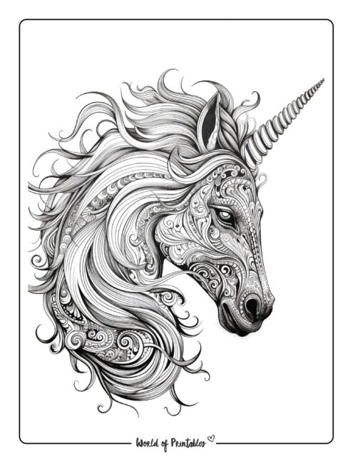 unicorn coloring page-13