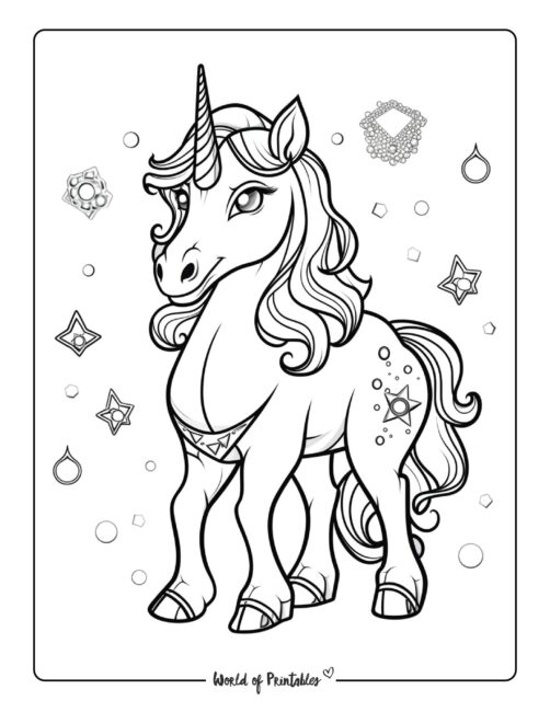 unicorn coloring page-132
