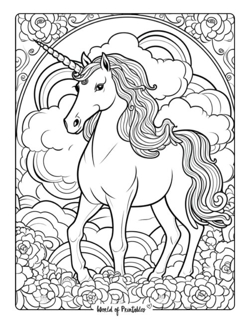 unicorn coloring page-136