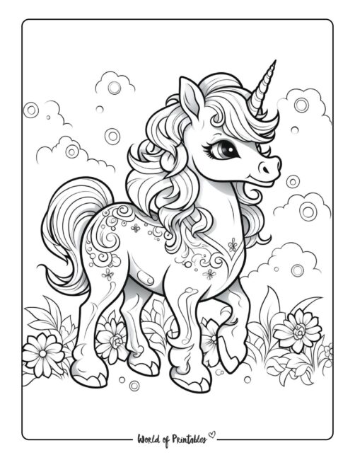 unicorn coloring page-142