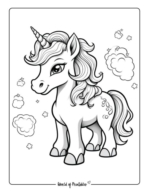 unicorn coloring page-143