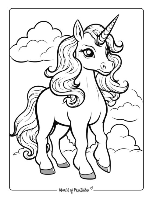 unicorn coloring page-149