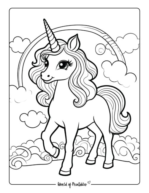 unicorn coloring page-152