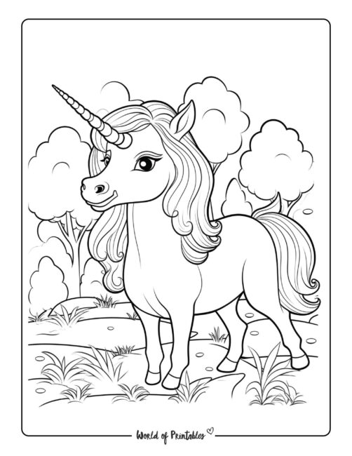 unicorn coloring page-157