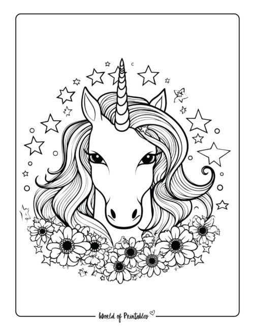 unicorn coloring page-189