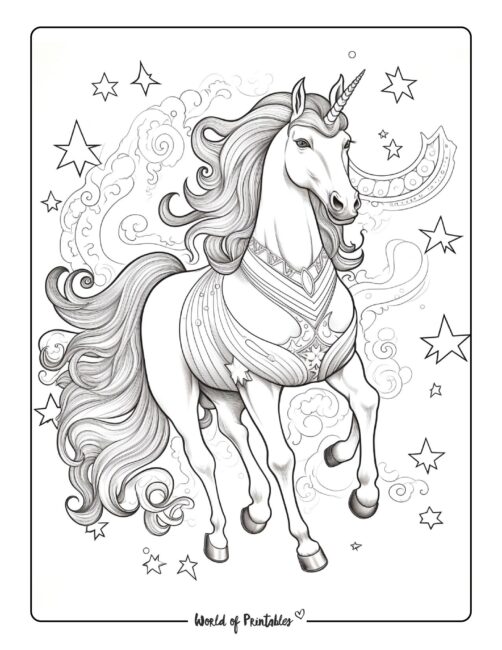 unicorn coloring page-191
