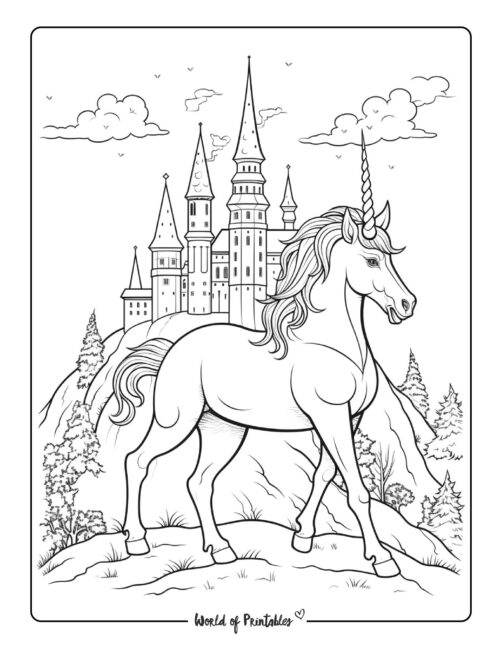 unicorn coloring page-197