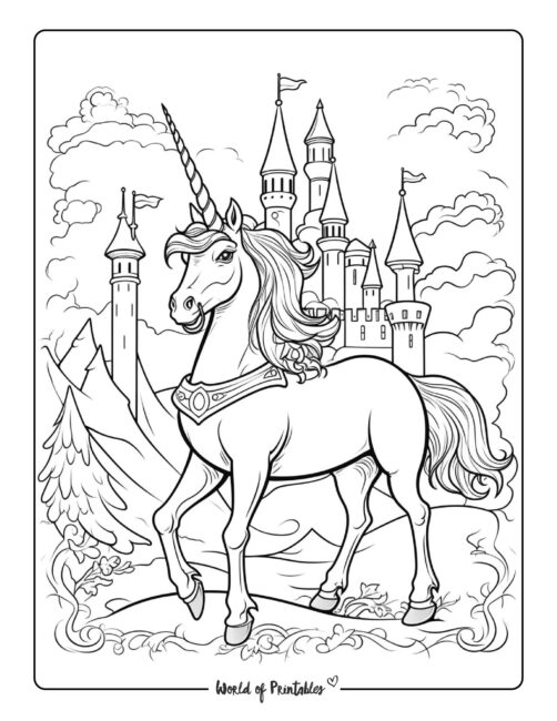unicorn coloring page-201