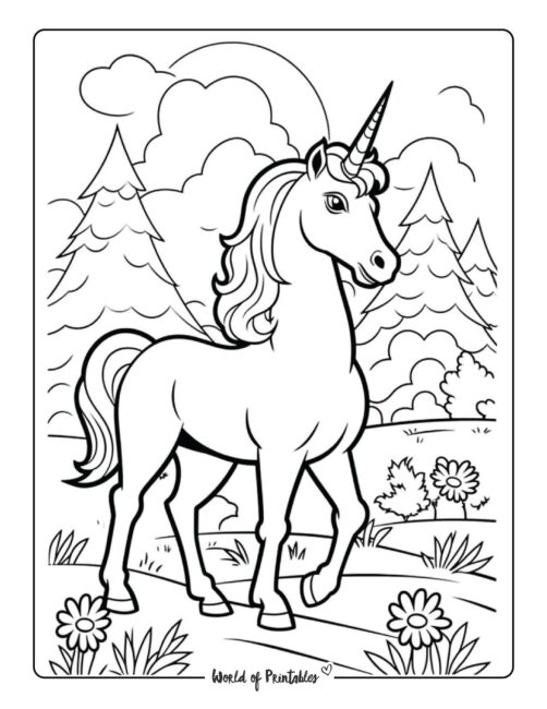 unicorn coloring page-207