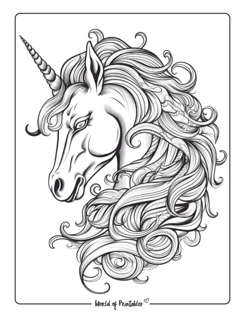 unicorn coloring page-219