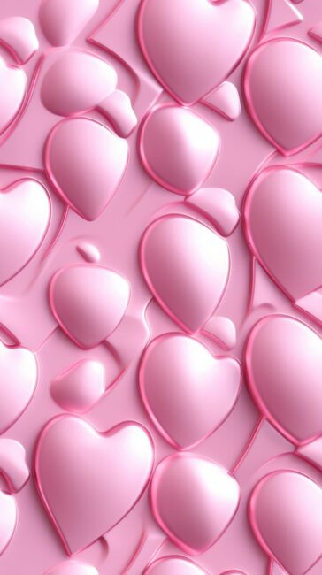 Abstract Pink Hearts Wallpaper