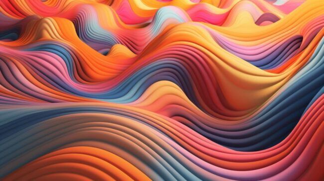 Abstract Waves Coloured Background