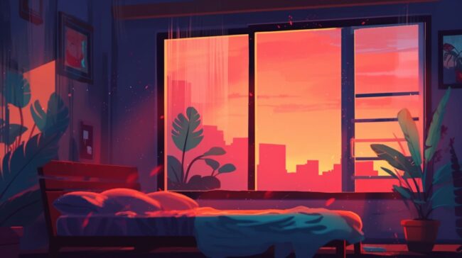 Aesthetic Bedroom Lofi Wallpaper Desktop