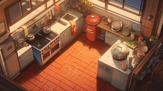Aesthetic Kitchen Lofi Background