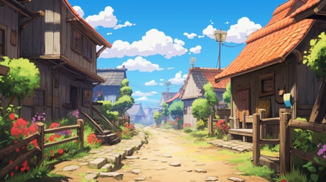 Aesthetic Village Lofi Wallpaper