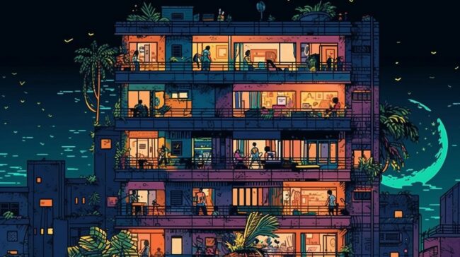 Apartment Building Lofi Background
