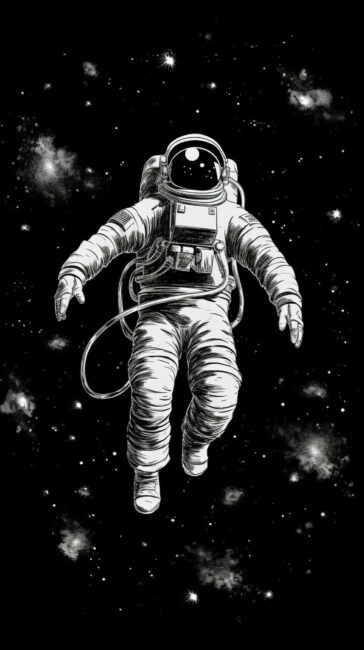 Astronaut Black Aesthetic Wallpaper