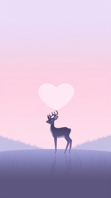 Baby Deer Pastel Background