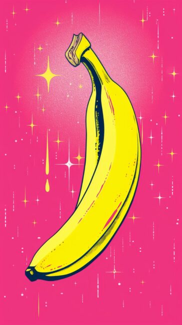 Banana Pink and Yellow Background