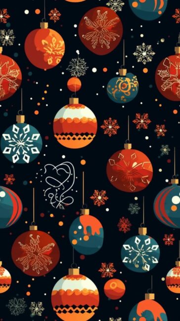 Bauble Pattern Christmas Background