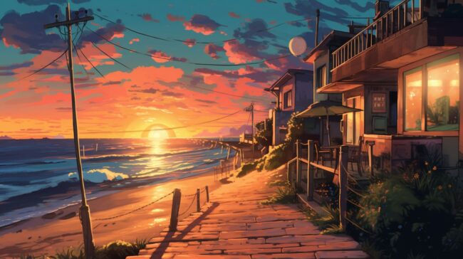Beach Houses Lofi Background