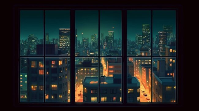 Beautiful City View Lofi Wallpaper